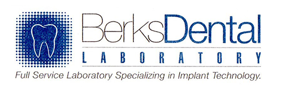The image shows a logo with text that reads Berk s Dental Laboratory followed by additional text that says Full Service Laboratory Specialize in Implant Technology.